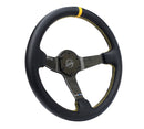NRG Carbon Fiber Steering Wheel (350mm) Leather Trim w/Gold Stiching/Center Mark-2