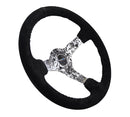 NRG Reinforced Steering Wheel (350mm / 3in. Deep) Blk Suede w/Hydrodipped Digi-Camo Spokes-2