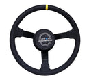 NRG Reinforced Steering Wheel (380mm) Nascar/ Alcantara 3 Spoke w/ NRG Logo/ Removable Crushed Pad-1