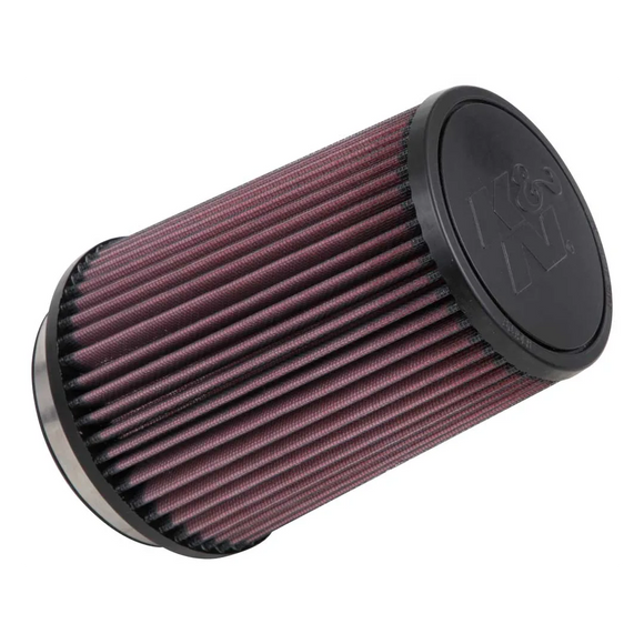 K&N Filter Universal Rubber Filter 4 inch Flange 5 3/8 inch Base 4 3/8 inch Top 7 inch Height