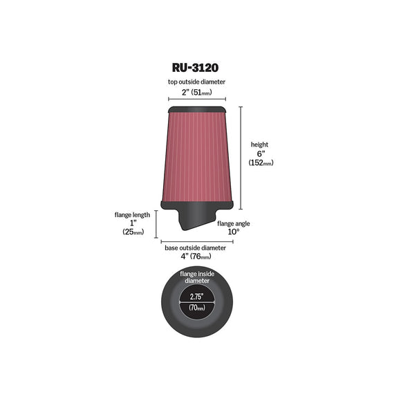 K&N Universal Rubber Filter