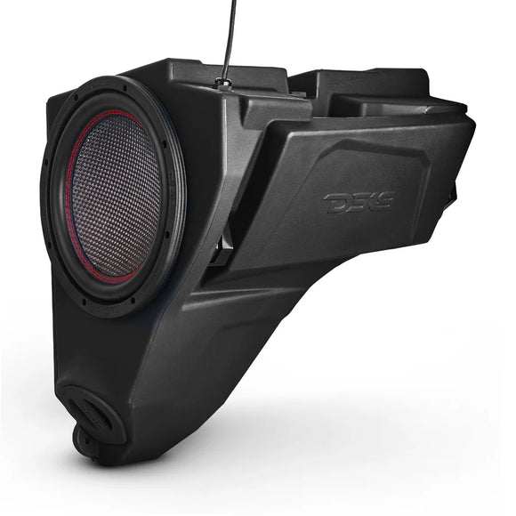DS18 Polaris RZR Glove Box Enclosure with 10in Carbon Fiber Subwoofer Included 600 Watts RMS