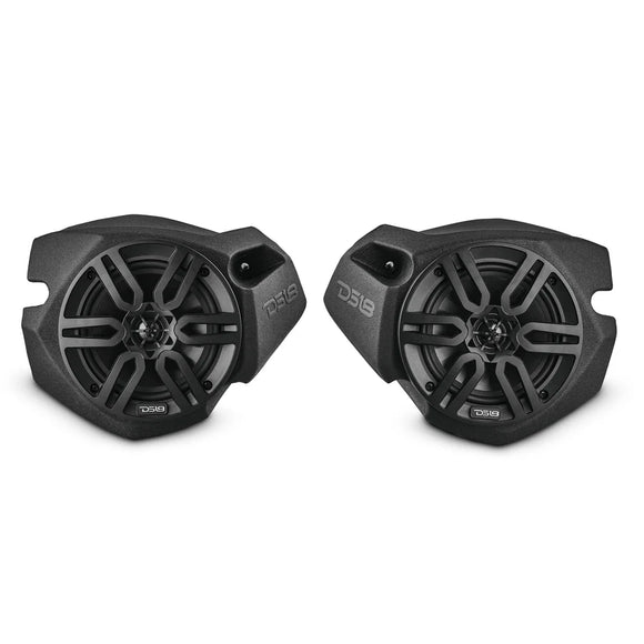 DS18 Polaris RZR Front Kick Panel Pods Loaded Enclosure 2x 6.5in Spkr Built-in Amp + Twtr Bluetooth