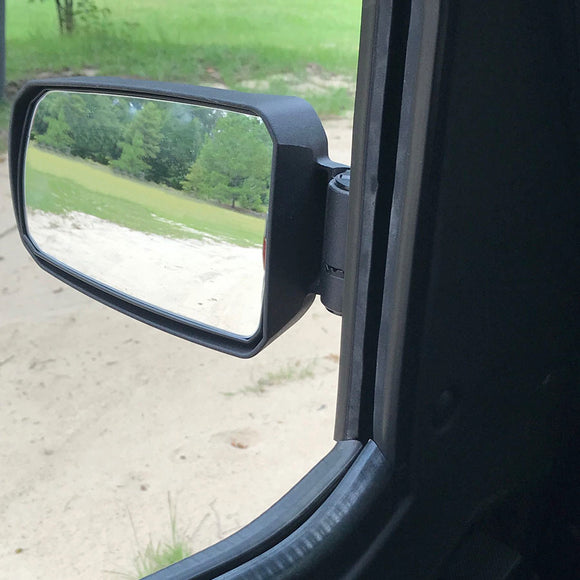 Pursuit Side View Mirror (Pair – Cast Aluminium) – 2″ Round Tube