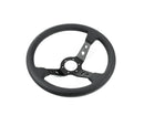 Renown 100 Dark Black Perforated Leather Black Stitching Steering Wheel | 100DP-1