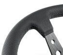 Renown 100 Dark Black Perforated Leather Black Stitching Steering Wheel | 100DP-5