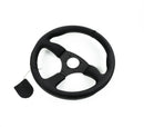 Renown 130R Dark Black Perforated Leather Black Stitching Steering Wheel | 130RDP-1