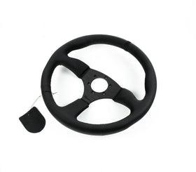 Renown 130R Dark Black Perforated Leather Black Stitching Steering Wheel | 130RDP