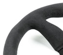 Renown 130R Dark Black Alcantara Suede Black Stitching Steering Wheel | 130RDS-2