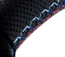 Renown Chicane Motorsport Black Perforated Leather Tricolor Stitching Steering Wheel | ChiMP-5