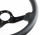 Renown Chicane Motorsport Black Perforated Leather Tricolor Stitching Steering Wheel | ChiMP-6
