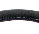 Renown Chicane Motorsport Black Perforated Leather Tricolor Stitching Steering Wheel | ChiMP-7