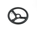 Renown Time Trial Dark Black Perforated Leather Black Stitching Steering Wheel (No Centerline) | TTDP-1