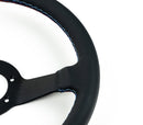 Renown Time Trial Motorsport Black Perforated Leather TriColor Stitching Steering Wheel | TTMP-2