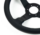 Renown Time Trial Motorsport Black Perforated Leather TriColor Stitching Steering Wheel | TTMP-3