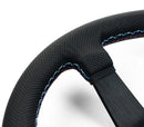 Renown Time Trial Motorsport Black Perforated Leather TriColor Stitching Steering Wheel | TTMP-4