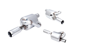 Xforce 2.5 Twin Loop Round Muffler 3" OD Tip"