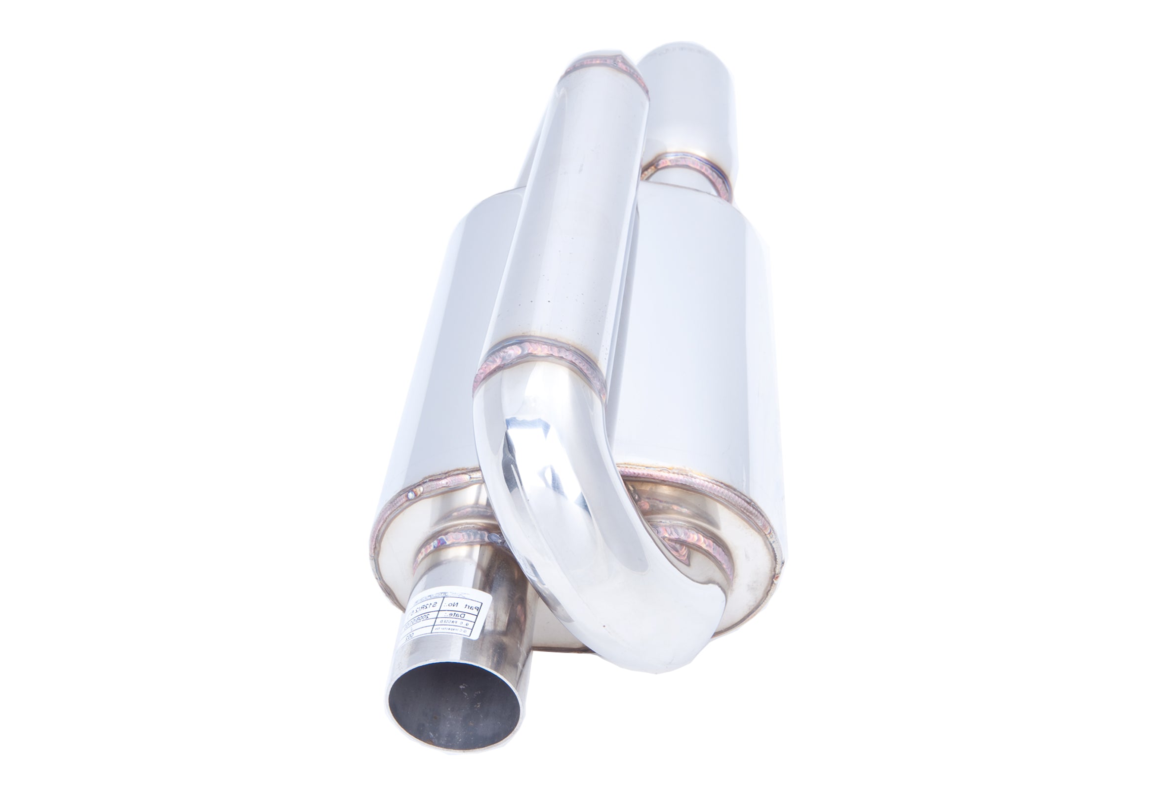 Xforce 2.25 Inch Oval Twin Loop Muffler Right Inlet - 0