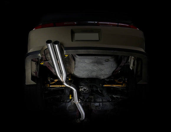 ISR Performance Series II - EP Dual Tip Blast Pipe Exhaust System - Non Resonated - Nissan 240sx 95-98