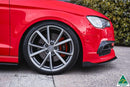 Flow Designs S3 8V Sedan Pre-Facelift Front Lip Splitter V3 & Mounting Brace-10