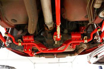 BMR 82-02 3rd Gen F-Body Rear Hollow 25mm Sway Bar Kit w/ Bushings - Red - 0