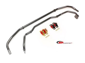 BMR 13-15 Chevrolet Camaro Front & Rear Hollow 29mm Adj. Sway Bar Kit w/ Bushings - Black Hammertone