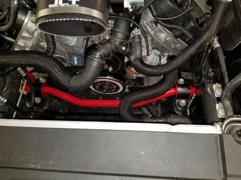 BMR 15-17 S550 Mustang Front Hollow 35mm 3-Hole Adj. Sway Bar Kit - Black Hammertone