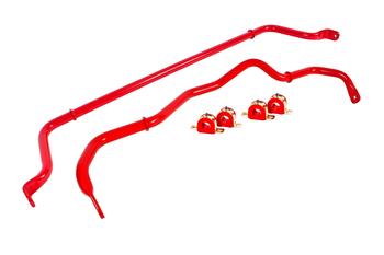 BMR 16-17 6th Gen Camaro Front & Rear Sway Bar Kit w/ Bushings - Red