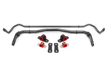 BMR 08-19 Dodge Challenger Front/Rear Hollow 38mm/25mm Sway Bar Kit w/ Bushings - Black Hammertone