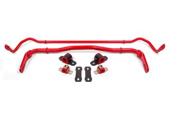 BMR 08-19 Dodge Challenger Front/Rear Hollow 38mm/25mm Sway Bar Kit w/ Bushings - Red