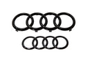 OEM Audi A3/S3/RS3 Front & Rear Emblem Set (Black)-1