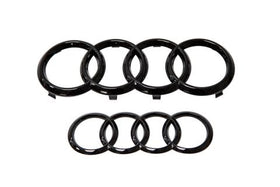 OEM Audi A3/S3/RS3 Front & Rear Emblem Set (Black)