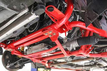 BMR 05-14 Ford Mustang Front Hollow 38mm Sway Bar Kit w/ Bushings - Red