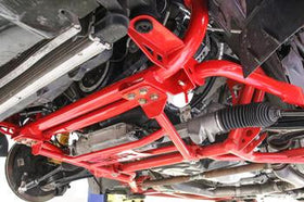 BMR 05-14 Ford Mustang Front Hollow 38mm Sway Bar Kit w/ Bushings - Red - 0