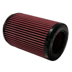 JLT S&B Universal Air Filter 4in Flange x 6in Base x 5.25in Top x 9in Height - Red Oil