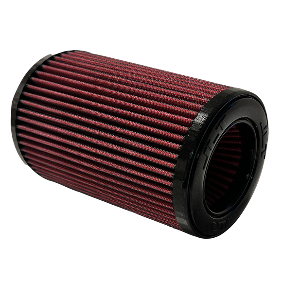 JLT S&B Universal Air Filter 4in Flange x 6in Base x 5.25in Top x 9in Height - Red Oil