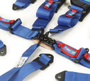 NRG SFI 16.1 5PT 3in Seat Belt Harness with Pads / Latch Link - Blue-2