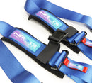 NRG SFI 16.1 5PT 3in Seat Belt Harness with Pads / Latch Link - Blue-3
