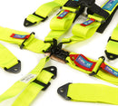 NRG SFI 16.1 5PT 3in Seat Belt Harness with Pads / Latch Link - Neon Green-2