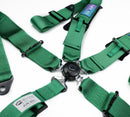 NRG 5PT 3in. Seat Belt Harness / Cam Lock - Green-2