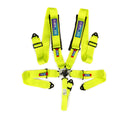 NRG SFI 16.1 5Pt 3 Inch Seat Belt Harness with Pads / Cam Lock - Neon Green-1