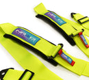 NRG SFI 16.1 5Pt 3 Inch Seat Belt Harness with Pads / Cam Lock - Neon Green-3