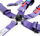 NRG SFI 16.1 5Pt 3 Inch Seat Belt Harness with Pads / Cam Lock - Purple-2