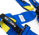 NRG FIA 6pt 2in. Shoulder Belt for HANS Device/ Rotary Cam Lock Buckle/ 3in. Waist Belt - Blue-2