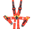 NRG FIA 6pt 2in. Shoulder Belt for HANS Device/ Rotary Cam Lock Buckle/ 3in. Waist Belt - Red-1