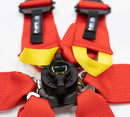 NRG FIA 6pt 2in. Shoulder Belt for HANS Device/ Rotary Cam Lock Buckle/ 3in. Waist Belt - Red-3