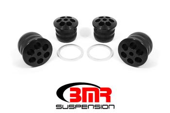BMR 08-18 Dodge Challenger Aluminum Rear Cradle Bushings Kit - Black Anodized
