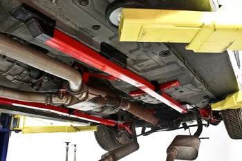 BMR 94-04 Mustang Hardtop Only Weld-On Boxed Premium Subframe Connectors - Black Hammertone