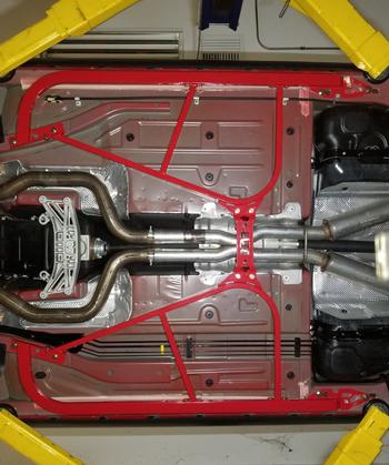 BMR 08-17 Challenger Bolt-On Subframe Connectors - Red - 0