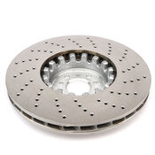 SHW 2020+ BMW X3 M 3.0L Left Front Cross-Drilled Lightweight Brake Rotor (34118054825)